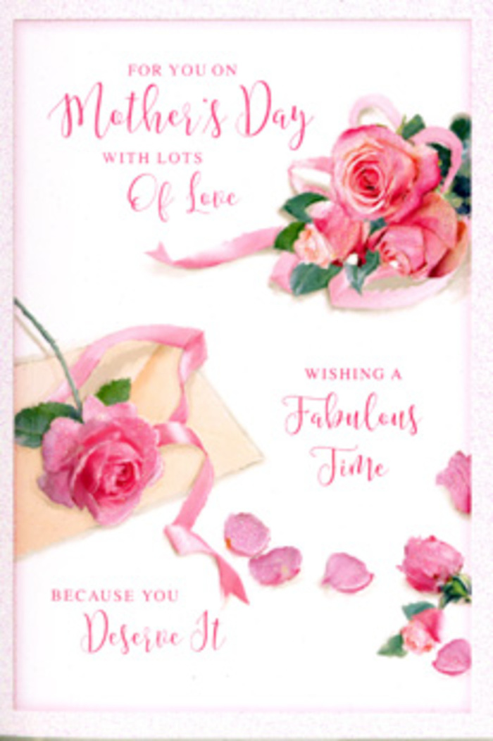 The Mother's Day card pictured is designed like a florist's dreamscape, combining lush blossoms and gentle typography in a way that feels as thoughtful as a bespoke bouquet ordered from a local Sydenham Hill shop. A cluster of open pink roses dominates the scene, their petals unfolding in generous, layered swirls that range from pale blush to richer rose hues, reminiscent of the blooms one might admire on a slow walk towards Sydenham Wells Park. The roses are arranged in loose, natural clusters, never stiff, as though they have just been laid down on a white table beside a florist's workbench. Around them, delicate petals are sprinkled with an almost accidental grace, adding a sense of movement and nostalgia, like memories scattered across time. Soft daylight seems to fall from above, casting a gentle brightness that enhances the velvety texture of each petal without creating deep shadows. Flowing calligraphy curves elegantly through the open spaces, sharing an affectionate Mother's Day message in a style that looks handwritten, personal, and sincere. The script winds gracefully around the floral elements in much the same way a ribbon might weave through a bouquet. There is a quiet sophistication to the colour palette: primarily pink and white with whispers of muted green, resulting in a calm, nurturing atmosphere. The whole card feels like the paper equivalent of a hand-tied arrangement delivered to a doorstep along Sydenham Hill's tree-lined streets-a visual and emotional thank-you, expressing love, gratitude, and the restful beauty that mums so often create in their homes.