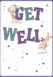 Bursting with cheerful optimism, this get well card features two lovable characters-a teddy bear with gentle, downy fur and a spirited puppy-each bringing affectionate energy to the bold, uplifting 'Get Well' message. The text is rendered in lively shades of indigo and teal, popping confidently against a background reminiscent of Sydenham Hill's soft morning light. Across the card, twinkling stars in a range of blue and violet hues weave a touch of local magic, their hopeful glimmer capturing the sense of camaraderie found in the area's welcoming parks and streets. The illustrated fur of the bear and puppy looks so inviting you can almost trace their comforting softness, echoing the tactile joy of freshly delivered blooms. This card goes beyond words; it offers a visual embrace, perfectly suited for sending warmth and encouragement to anyone in recovery-whether they reside near Kirkdale, spend afternoons in Wells Park, or simply appreciate the sincerity and care that Sydenham Hill is known for.